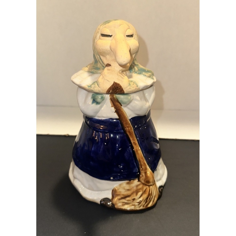Vintage Rare Large R J Drinkwater Baba Yaga or Kitchen Witch Cookie Jar